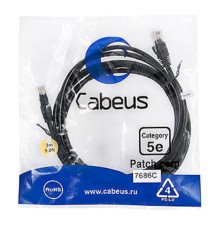Cabeus PC-UTP-RJ45-Cat.5e-3m-BK Патч-корд UTP, категория 5e, 3 м, неэкранированный, черный