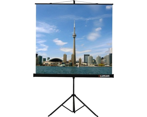 [Экраны LUMIEN] Lumien Eco View LEV-100104 Экран на штативе 127x127 (раб.область 121х121 см) MW с возможностью настенного крепления 1:1