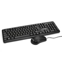 Exegate EX286204RUS Комплект ExeGate Professional Standard Combo MK120 (клавиатура влагозащищенная 104кл.+ мышь оптическая 1000dpi,3 кнопки и колесо прокрутки; USB,длина кабелей 1,5м,черный,ColorBox) 