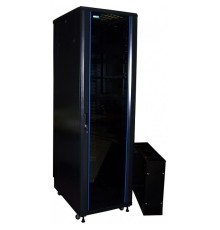 Шкаф коммутационный Lanmaster (TWT-CBB-42U-6X8-G1) напольный 42U 600x800мм пер.дв.стекл задн.дв.спл.стал.лист 2-хст. 2 бок.пан. 800кг черный IP20