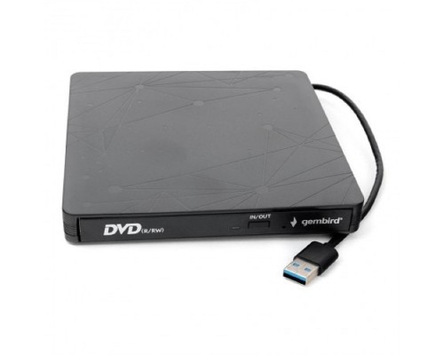 [Устройство чтения-записи] USB 3.0 Gembird DVD-USB-03 пластик, черный