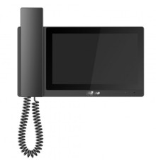 DAHUA DH-VTH5421E-H Монитор видеодомофона IP 7-и дюймовый, с трубкой, черный, ёмкостной сенсорный экран, поддержка micro-SD до 32Гб, питание DC 12В/PoE