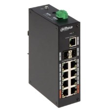 DAHUA DH-PFS3211-8GT-120 8-портовый гигабитный неуправляемый коммутатор с PoE, уличное исполнение, 8xRJ45 1Gb PoE, 1xRJ45 1Gb + 2xSFP 1Gb uplink, суммарно 120Вт, коммутация 33 Гбит/с