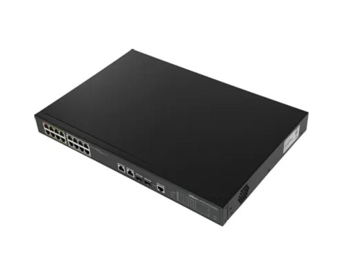 [Коммутаторы] DAHUA DH-LR2218-16ET-240 18-портовый управляемый коммутатор с ePoE, уровень L2, 16xRJ45 100Mb PoE; 2хКомбо SFP/RJ45 1Gb uplink, суммарно 240Вт, коммутация 8.8 Гбит/с, MAC-таблица 4К