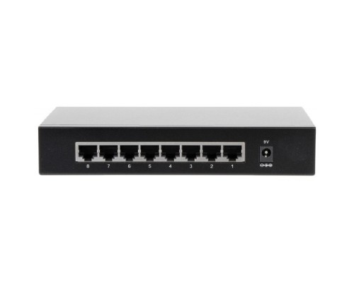 [Коммутаторы] DAHUA DH-PFS3008-8GT 8-портовый гигабитный неуправляемый коммутатор, 8xRJ45 1Gb, коммутация 16 Гбит/с, MAC-таблица 2К, металл