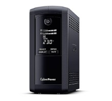 ИБП CyberPower VP1000ELCD {Line-Interactive, Tower, 1000VA/550W USB/RS-232/RJ11/45  (4 EURO), 12В/9 Ач х 1}