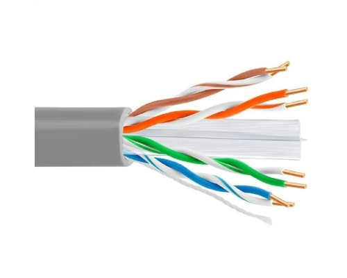 [Кабель] 5bites Кабель US6575-305A витая пара UTP / SOLID / 6CAT / 23AWG / CCA / PVC / GREY / 305M