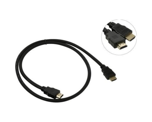 [кабели] Exegate EX287729RUS Кабель HDMI ExeGate EX-CC-HDMI2-1.0 (19M/19M, v2.0, 1м, 4K UHD, Ethernet, позолоченные контакты)