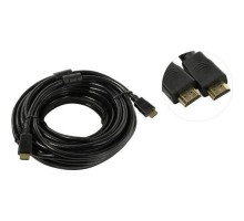 Exegate EX287727RUS Кабель HDMI ExeGate EX-CC-HDMI2-15.0F (19M/19M, v2.0, 15м, 4K UHD, Ethernet, ферритовые кольца, позолоченные контакты)