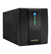 Exegate EP285490RUS ИБП ExeGate SpecialPro UNB-1200.LED.AVR.4SH.USB <1200VA/750W,LED, AVR, 4*Schuko, USB, Black>