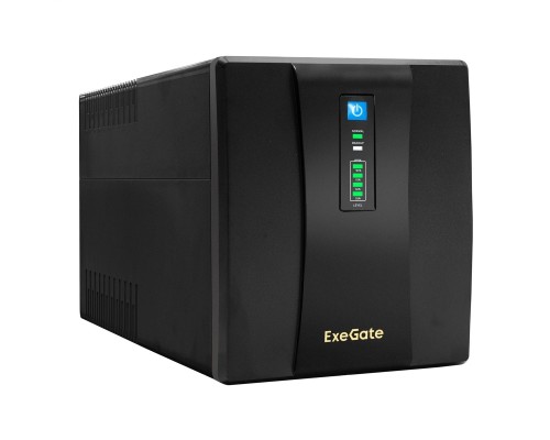 [ИБП] Exegate EP285490RUS ИБП ExeGate SpecialPro UNB-1200.LED.AVR.4SH.USB <1200VA/750W,LED, AVR, 4*Schuko, USB, Black>