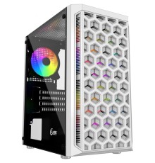 Powercase CMIMTW-L3 Корпус Mistral Micro T3W, Tempered Glass, Mesh, 2x 140mm + 1х 120mm 5-color fan, белый, mATX  (CMIMTW-L3)