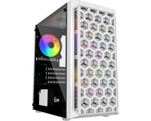 [Корпус] Powercase CMIMTW-L3 Корпус Mistral Micro T3W, Tempered Glass, Mesh, 2x 140mm + 1х 120mm 5-color fan, белый, mATX  (CMIMTW-L3)