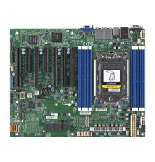 Supermicro MBD-H12SSL-i-B {ATX, 8 DIMM slots, 8 SATA3, 2 M.2, 8 SATA3 or 2 NVMe via single SlimSAS x8, 2 Gigabit Ethernet LAN Ports, ASPEED AST2500 BMC graphics, 7 PWM 4-pin Fans} OEM