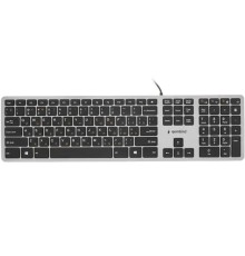 Клавиатура ноутбучного типа  Gembird KB-8420,{USB, ножничный механизм, клавиши управления громкостью, 104 клавиши, кабель 1,5м}