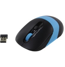 A-4Tech Мышь Fstyler FG10 черный/синий оптическая (2000dpi) беспроводная USB [1147565]