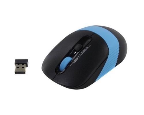 [Мышь] A-4Tech Мышь Fstyler FG10 черный/синий оптическая (2000dpi) беспроводная USB [1147565]