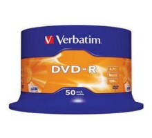 Verbatim  Диски DVD-R  4.7Gb 16-х, 50шт, Cake Box (43548)