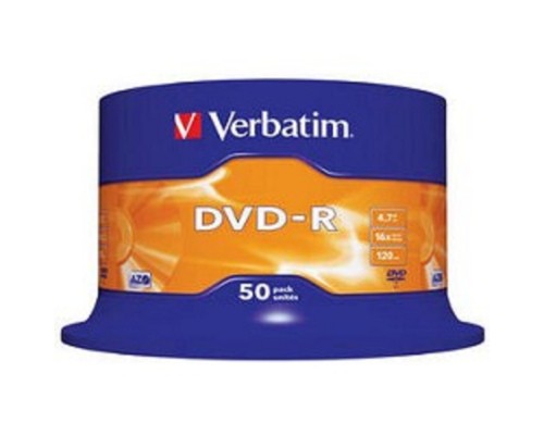 [Диск] Verbatim  Диски DVD-R  4.7Gb 16-х, 50шт, Cake Box (43548)