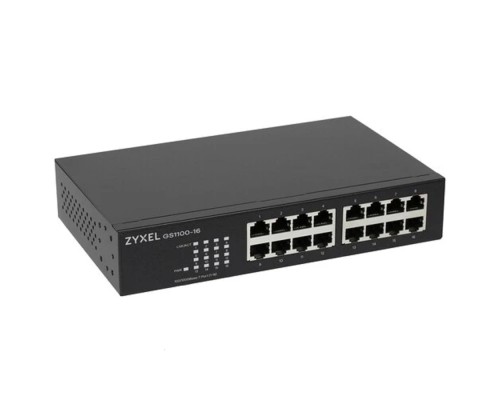 [Сетевое оборудование] ZYXEL GS1100-16-EU0103F 16G неуправляемый  Коммутатор