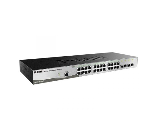 [Сетевое оборудование] D-Link DGS-1210-28/ME/P/B2A Управляемый L2 коммутатор, 24x1000Base-T, 4x1000Base-X SFP, ИБП(с функцией ИБП при подключении внешнего аккумулятора DC 12 В)