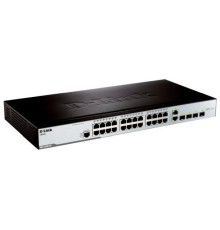 D-Link DES-3200-28_RFB/A1 Восстановленный в производственных условиях управляемый L2 коммутатор с 24 портами 10/100Base-TX, 2 портами 100/1000Base-X SFP и 2 комбо-портами 100/1000Base-T/SFP. 