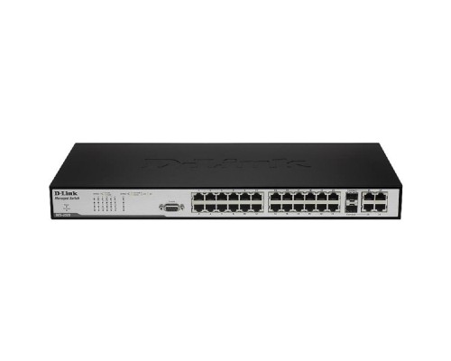 [Сетевое оборудование] D-Link DES-3028_RFB/A1 Восстановленный в производственных условиях управляемый L2 коммутатор с 24 портами 10/100Base-TX, 2 портами 1000BASE-T и 2 комбо-портами 1000BASE-T/SFP