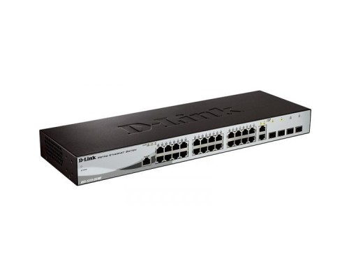 [Сетевое оборудование] D-Link DES-1210-28/ME_RFB/B2 Восстановленный в производственных условиях управляемый коммутатор 2 уровня с 24 портами 10/100Base-TX, 2 портами 100/1000Base-X SFP и 2 комбо-портами 100/1000Base-T/SFP