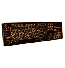 Dialog Katana Клавиатура KK-ML17U BLACK  - Multimedia, с янтарной подсветкой клавиш, USB, черная       