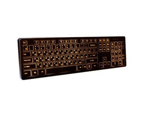[Клавиатура] Dialog Katana Клавиатура KK-ML17U BLACK  - Multimedia, с янтарной подсветкой клавиш, USB, черная       