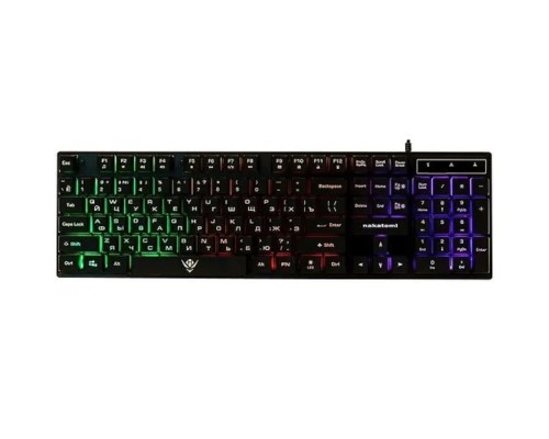 [Клавиатура] Клавиатура KG-23U BLACK Nakatomi Gaming - игровая с RGB-подсветкой, USB, черная 
