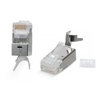 Cabeus 8P8C-SH-C7(1.5)-TWP Коннектор RJ-45(8P8C) под витую пару, категория 6a/7/7a, экранированный, универсальный (для одножильного и многожильного кабеля), для проводников с толщиной по изоляции до 1