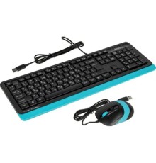 Клавиатура + мышь A4Tech Fstyler F1010 клав:черный/синий мышь:черный/синий USB Multimedia [1147546]