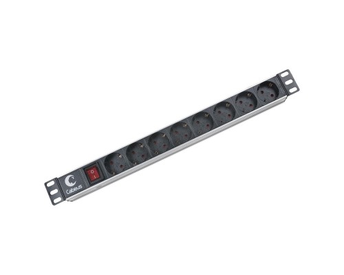 [Cabeus Аксессуары к монтажным шкафам] Cabeus PDU-8P Блок евророзеток для 19