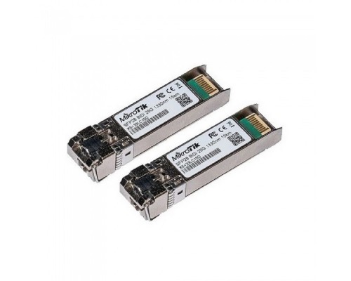 [Сетевое оборудование] MikroTik XS+2733LC15D Пара трансиверов  SFP/SFP+/SFP28 modules 1/10/25G 15km 1270nm + 1330nm