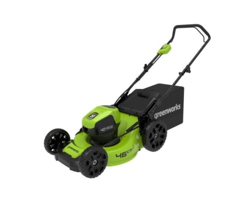 [Газонокосилки] Greenworks Газонокосилка аккумуляторная Greenworks GD40LM46HP, 40V, 46 см, бесщеточная, c 1хАКБ 4 А.ч и ЗУ [2514407UB]