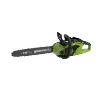 Greenworks Цепная пила аккумуляторная GreenWorks  GD40CS18, 40V, 40 см, бесщеточная,  до 1,8 КВТ, с АКБ 2АЧ и ЗУ [2005807UA]