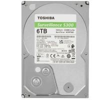 6TB Toshiba Surveillance S300 (HDWT860UZSVA/HDKPB06Z0A01S) {SATA 6.0Gb/s, 5400 rpm, 256Mb buffer, 3.5