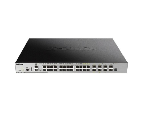 [Сетевое оборудование] D-Link DGS-3630-28TC/A2ASI PROJ Управляемый L3 коммутатор, стек, 20x1000Base-T, 4x10GBase-X SFP+, 4xCombo 1000Base-T/SFP, ПО SI