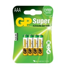 Батарея GP Super Alkaline 24A LR03 AAA (24AA21-2CRSBC4 40/160) (4шт)