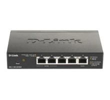 D-Link DGS-1100-05PDV2/A1A Настраиваемый L2 коммутатор с 5 портами 10/100/1000Base-T (2 порта PoE, 1 порт для питания коммутатора по PoE). (Питание осуществляется только по PoE.)