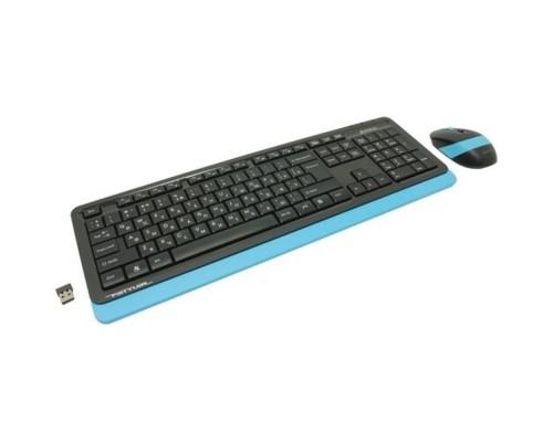 [Клавиатура] Клавиатура + мышь A4Tech Fstyler FG1010 клав:черный/синий мышь:черный/синий USB беспроводная Multimedia