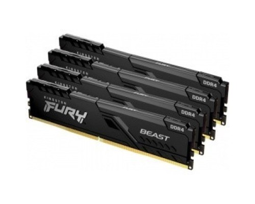 [Модуль памяти] Kingston DRAM 32GB 3600MHz DDR4 CL17 DIMM (Kit 4x8Gb) FURY Beast Black KF436C17BBK4/32