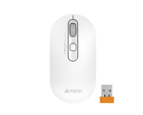 [Мышь] Мышь беспроводная A4Tech Fstyler FG20 , белый , оптическая, 2000dpi , USB, 4 кнопки, для ноутбука
