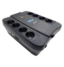 PowerCom Spider SPD-550U LCD USB ИБП {Line-Interactive, 550VA / 330W, 8xEURO: 4 с резервным питанием, 4 с фильтрацией, USB/USB-порт зарядки 2.4 А} (1456259)