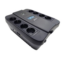 PowerCom Spider SPD-1100U LCD USB ИБП {Line-Interactive, 1100VA / 605W, 8xEURO: 4 с резервным питанием, 4 с фильтрацией, USB/USB-порт зарядки 2.4 А} (1452054)
