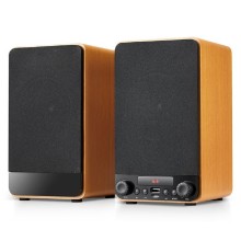 Dialog Jazz AJ-13 BROWN - акустические колонки 2.0, 2*15W RMS, Bluetooth, FM, USB+microSD reader