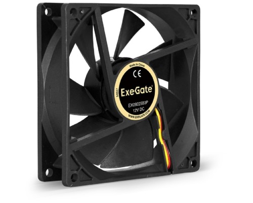 [Вентиляторы] Exegate EX288926RUS Вентилятор ExeGate EX09225B3P (92x92x25 мм, 2-Ball (двойной шарикоподшипник), 3pin, 2100RPM, 27dBA)