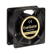 Exegate EX289004RUS Вентилятор 220В ExeGate EX09225BAT (92x92x25 мм, 2-Ball (двойной шарикоподшипник), клеммы, 2600RPM, 35dBA)