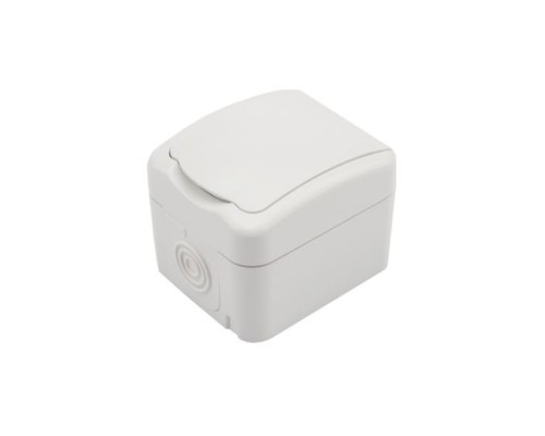 [рексант розетки] Rexant KR-78-0604  Розетка одноместная KRANZ Mini OG открытой установки с заземлением, IP54 белая							